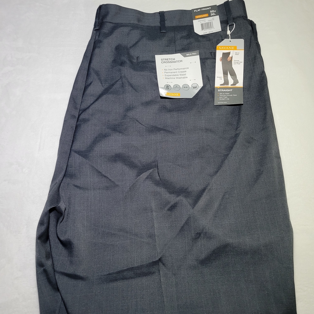 Savane Men's Gray (Charcoal) Dress Pants